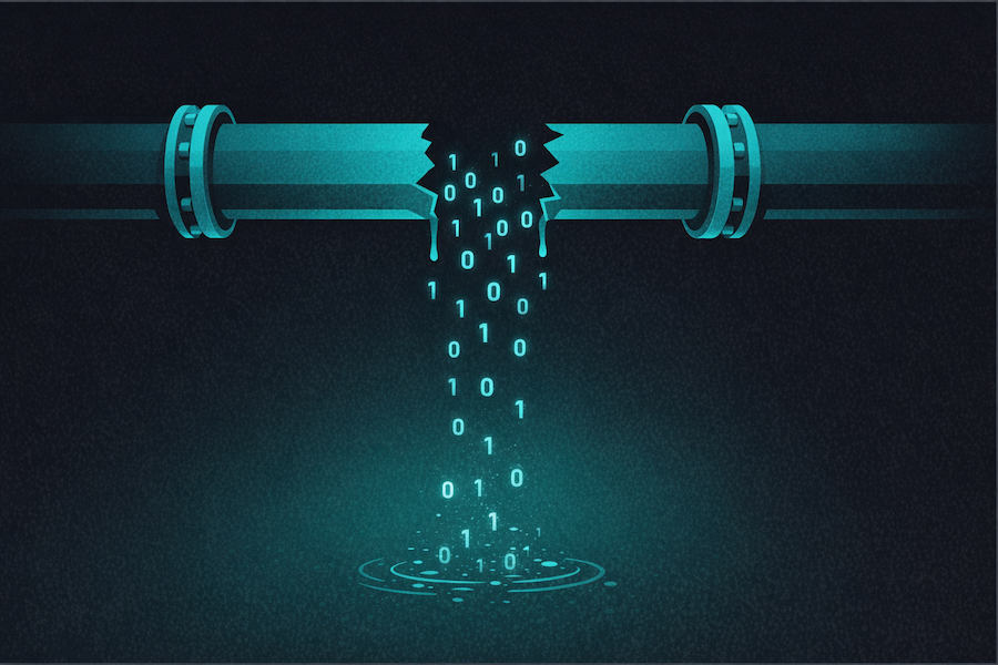 an illustration of an ai data leak
