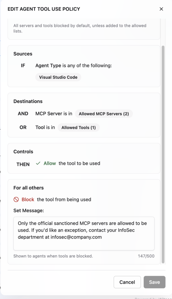 Agent Tool Policy